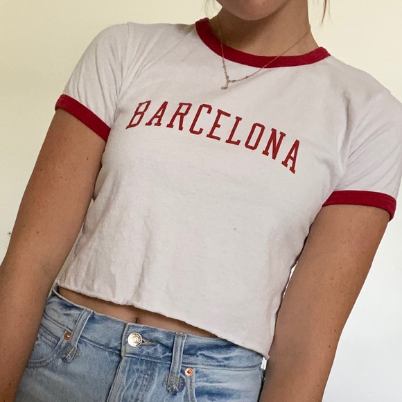 Brandy Melville Tops Brandy Melville Barcelona Tee Poshmark